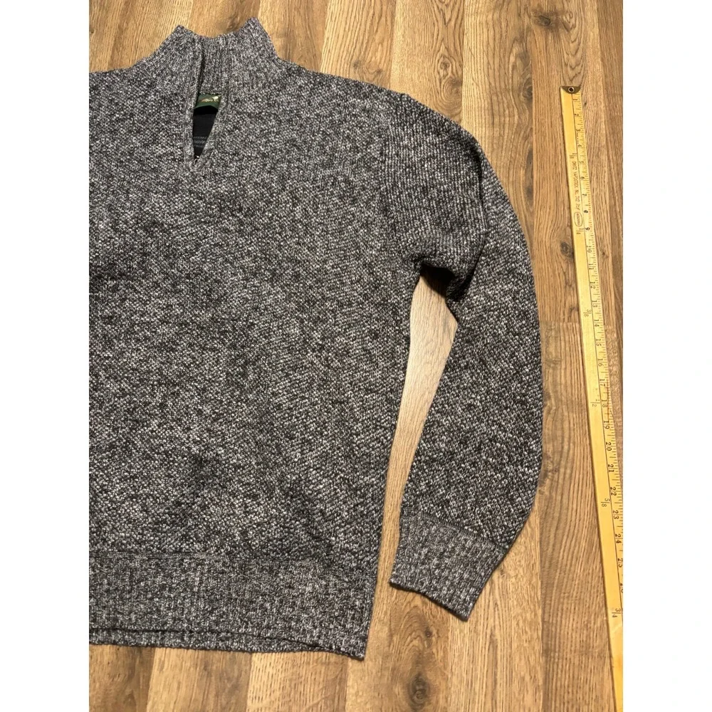 Saltwater Supply Co Sweater Mens Size XL Grey Quarter Zip Pullover Long Sleeve
